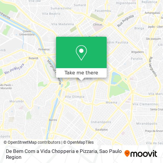 Mapa De Bem Com a Vida Chopperia e Pizzaria