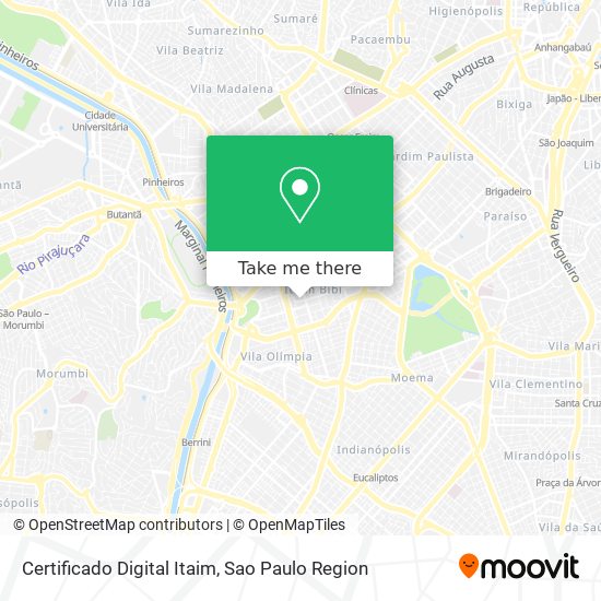 Mapa Certificado Digital Itaim