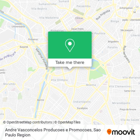 Mapa Andre Vasconcelos Producoes e Promocoes