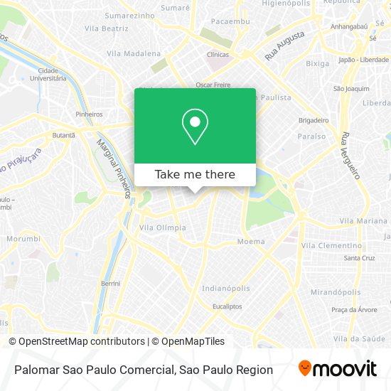 Palomar Sao Paulo Comercial map