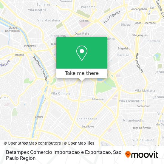 Betampex Comercio Importacao e Exportacao map