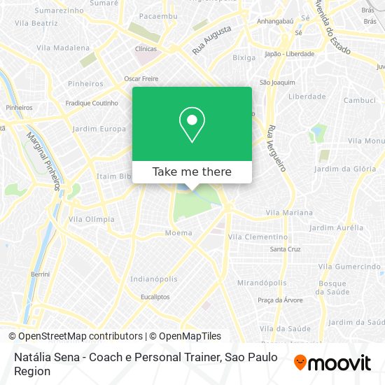Mapa Natália Sena - Coach e Personal Trainer