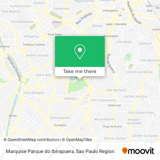 Mapa Marquise Parque do Ibirapuera