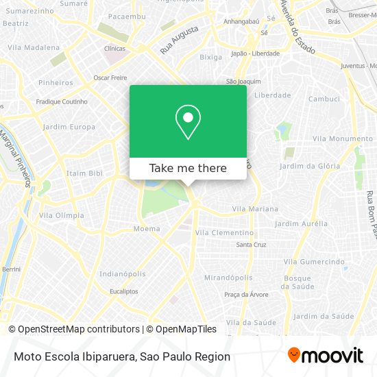 Moto Escola Ibiparuera map