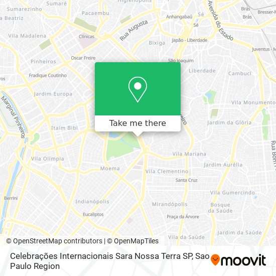 Celebrações Internacionais Sara Nossa Terra SP map