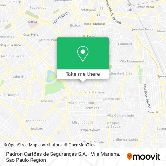 Padron Cartões de Seguranças S.A. - Vila Mariana map