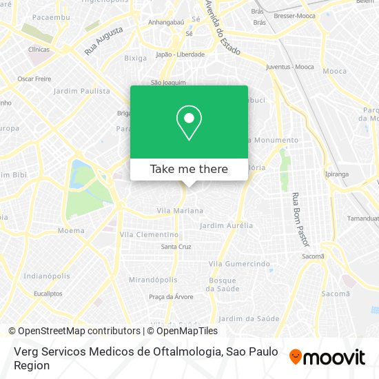 Verg Servicos Medicos de Oftalmologia map