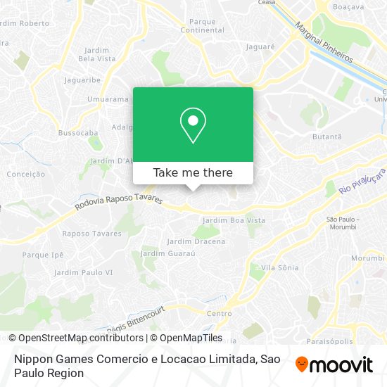 Mapa Nippon Games Comercio e Locacao Limitada