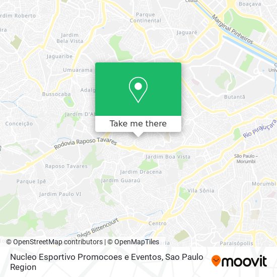 Mapa Nucleo Esportivo Promocoes e Eventos