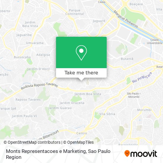 Monts Representacoes e Marketing map