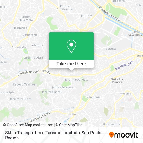 Skhio Transportes e Turismo Limitada map