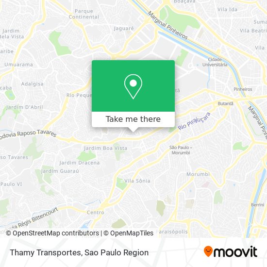 Mapa Thamy Transportes