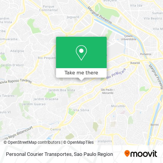 Mapa Personal Courier Transportes