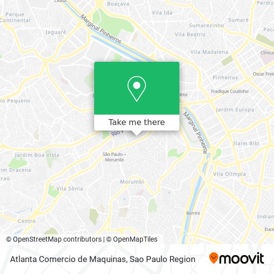 Atlanta Comercio de Maquinas map