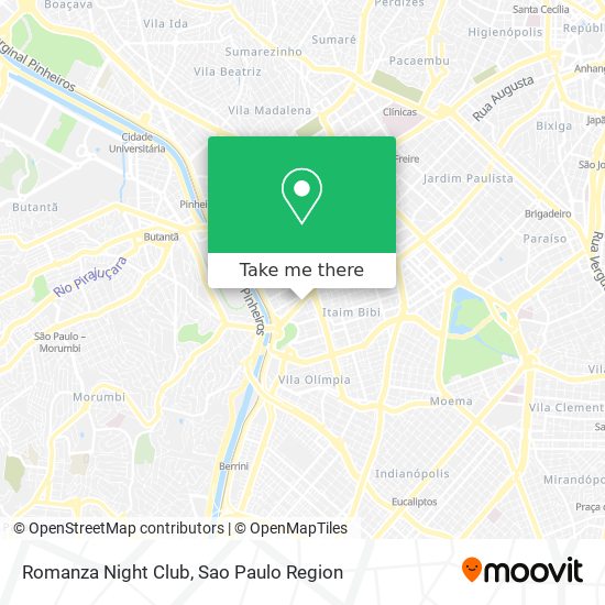 Romanza Night Club map