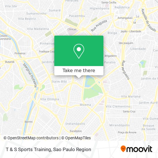 T & S Sports Training map