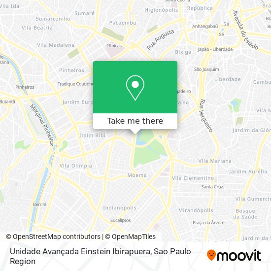 Unidade Avançada Einstein Ibirapuera map