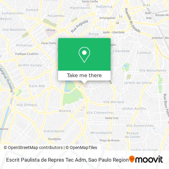 Escrit Paulista de Repres Tec Adm map