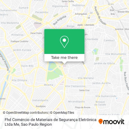 Fhd Comércio de Materiais de Segurança Eletrônica Ltda Me map