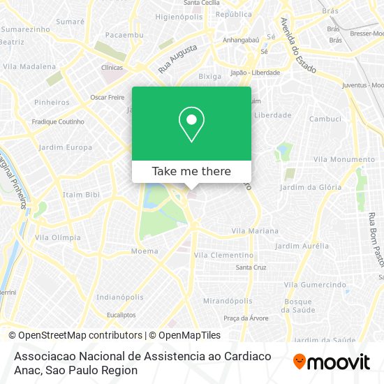 Mapa Associacao Nacional de Assistencia ao Cardiaco Anac