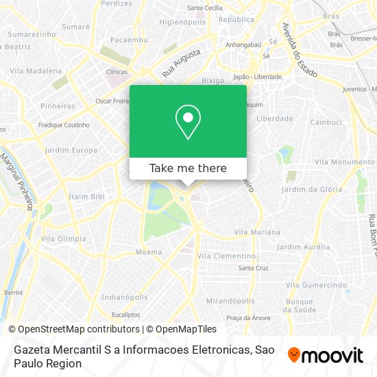 Gazeta Mercantil S a Informacoes Eletronicas map