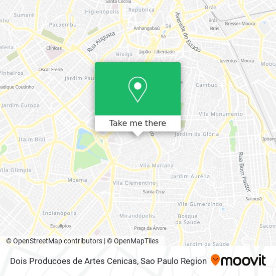 Mapa Dois Producoes de Artes Cenicas