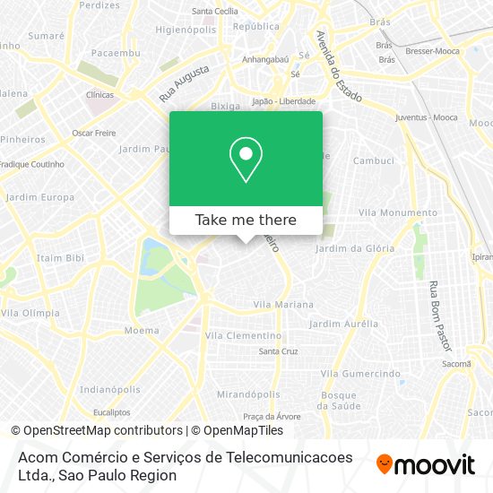 Acom Comércio e Serviços de Telecomunicacoes Ltda. map