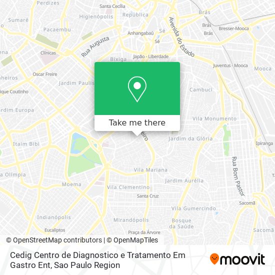 Mapa Cedig Centro de Diagnostico e Tratamento Em Gastro Ent