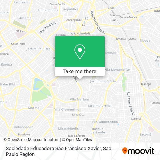 Mapa Sociedade Educadora Sao Francisco Xavier