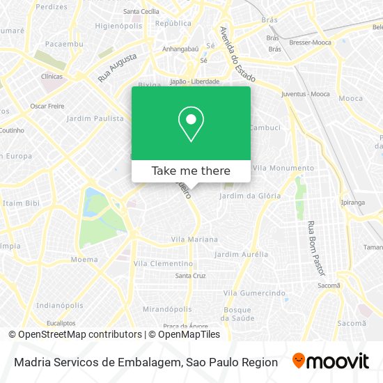 Mapa Madria Servicos de Embalagem