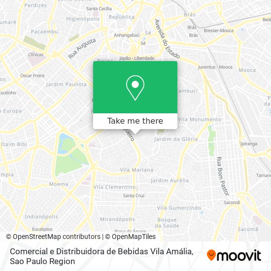 Mapa Comercial e Distribuidora de Bebidas Vila Amália