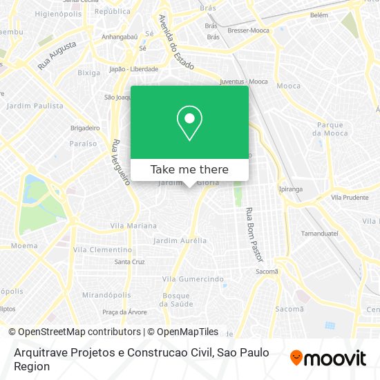 Arquitrave Projetos e Construcao Civil map