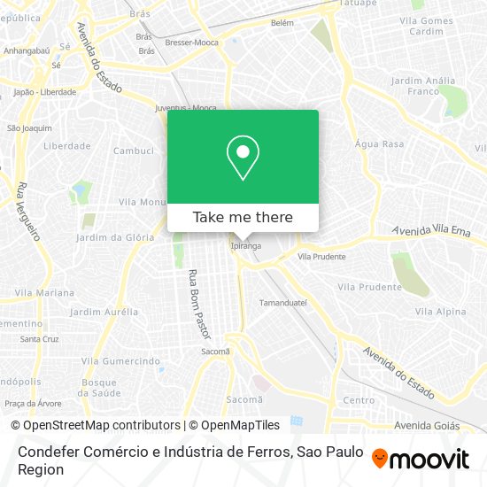 Condefer Comércio e Indústria de Ferros map