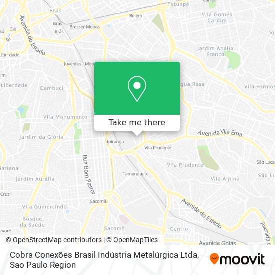 Mapa Cobra Conexões Brasil Indústria Metalúrgica Ltda