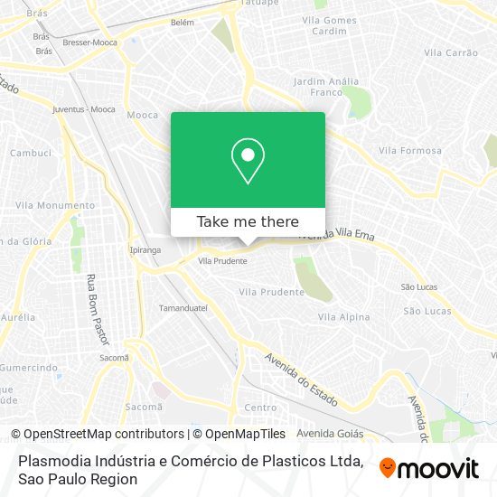 Plasmodia Indústria e Comércio de Plasticos Ltda map