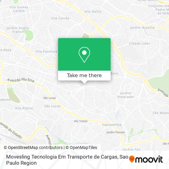 Movesling Tecnologia Em Transporte de Cargas map