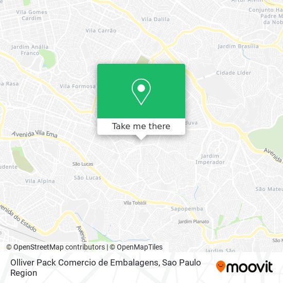 Mapa Olliver Pack Comercio de Embalagens