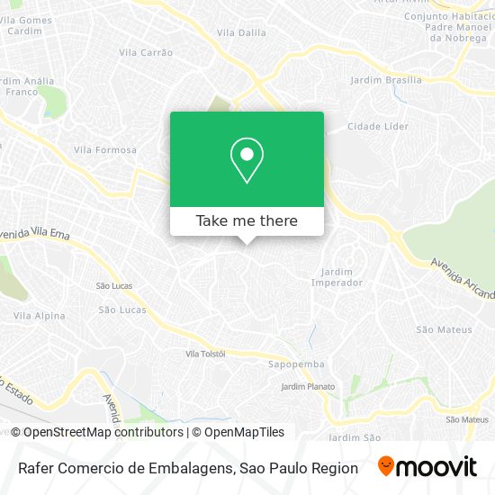 Rafer Comercio de Embalagens map