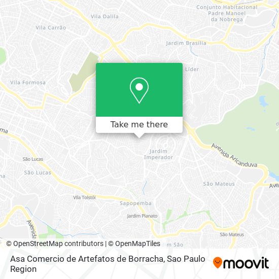 Asa Comercio de Artefatos de Borracha map