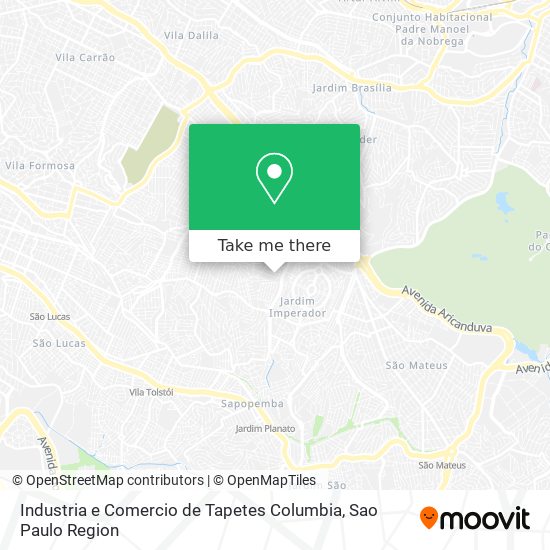 Industria e Comercio de Tapetes Columbia map