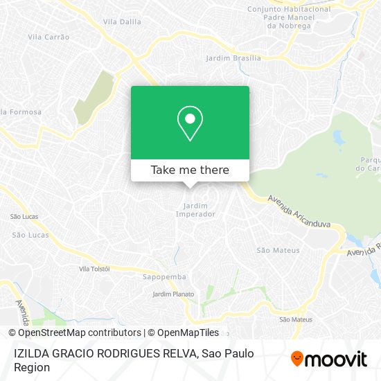 IZILDA GRACIO RODRIGUES RELVA map