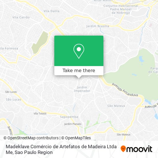 Madeklave Comércio de Artefatos de Madeira Ltda Me map