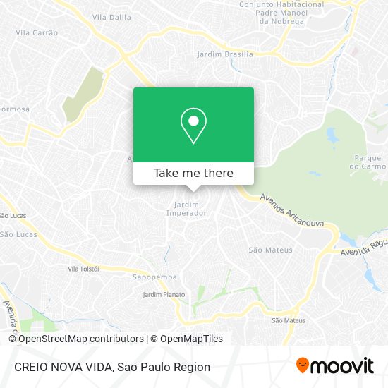 CREIO NOVA VIDA map