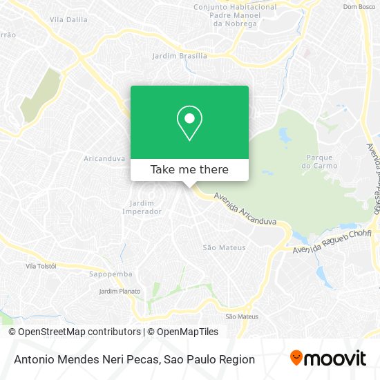 Antonio Mendes Neri Pecas map