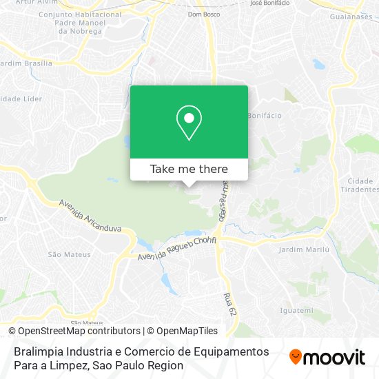 Bralimpia Industria e Comercio de Equipamentos Para a Limpez map