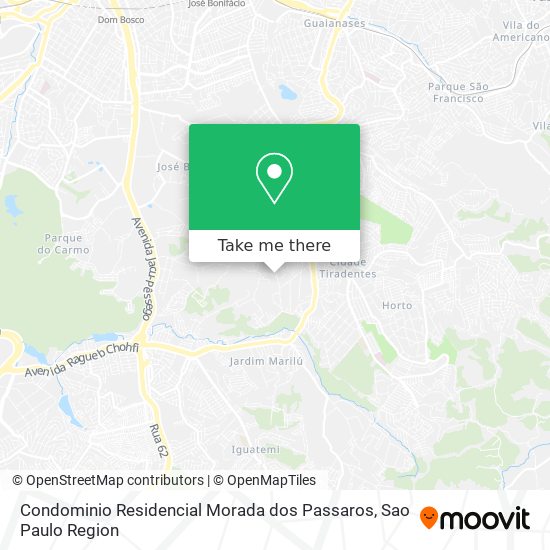 Condominio Residencial Morada dos Passaros map