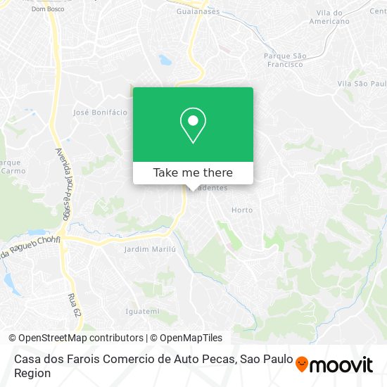 Casa dos Farois Comercio de Auto Pecas map