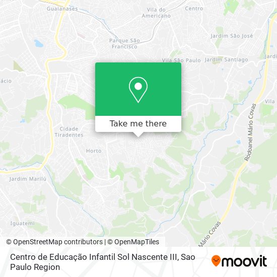 Mapa Centro de Educação Infantil Sol Nascente III