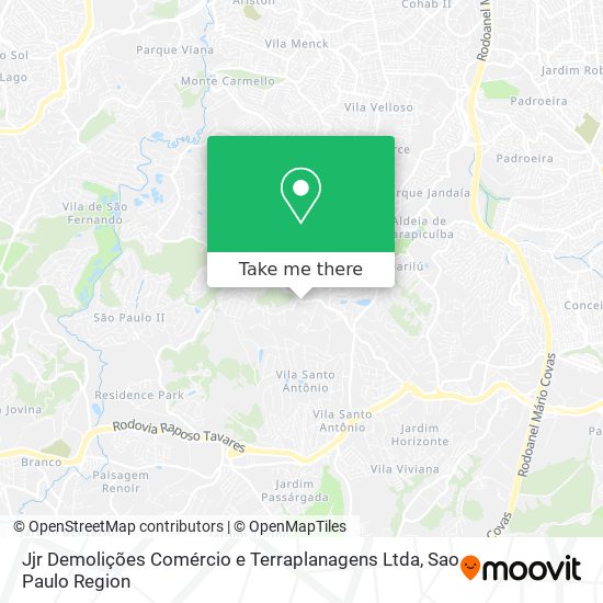 Jjr Demolições Comércio e Terraplanagens Ltda map