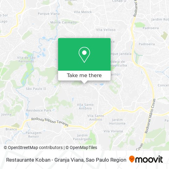Mapa Restaurante Koban - Granja Viana